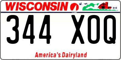WI license plate 344XOQ