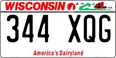 WI license plate 344XQG