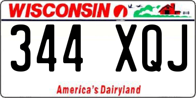 WI license plate 344XQJ