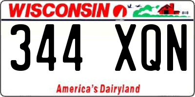 WI license plate 344XQN
