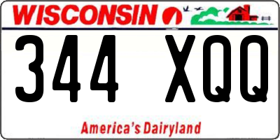 WI license plate 344XQQ