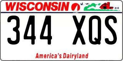 WI license plate 344XQS