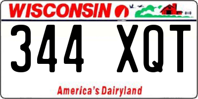 WI license plate 344XQT