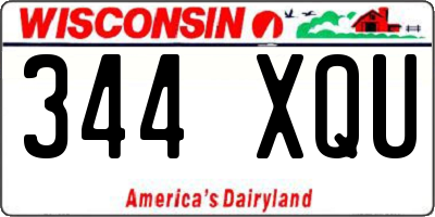 WI license plate 344XQU