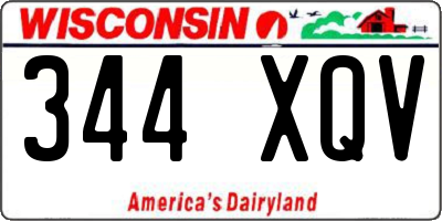WI license plate 344XQV