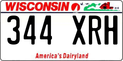 WI license plate 344XRH