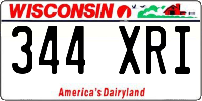 WI license plate 344XRI