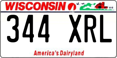 WI license plate 344XRL