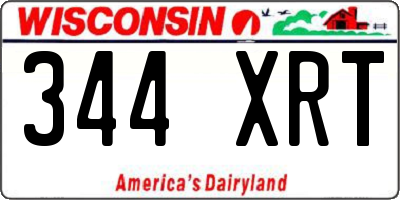 WI license plate 344XRT