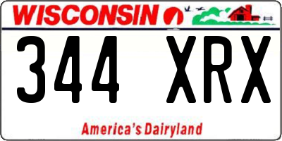 WI license plate 344XRX
