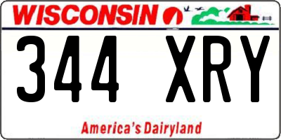WI license plate 344XRY