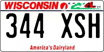WI license plate 344XSH