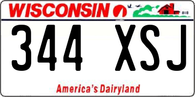 WI license plate 344XSJ