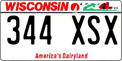 WI license plate 344XSX