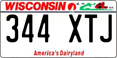 WI license plate 344XTJ