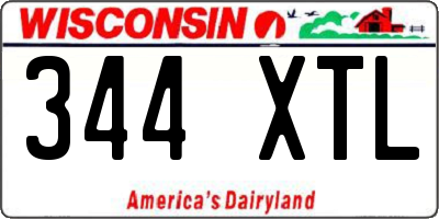 WI license plate 344XTL
