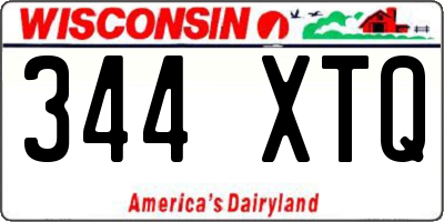 WI license plate 344XTQ