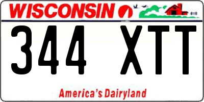 WI license plate 344XTT