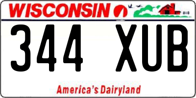 WI license plate 344XUB