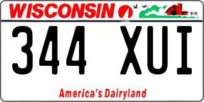 WI license plate 344XUI