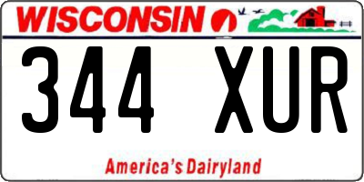 WI license plate 344XUR