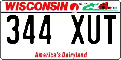 WI license plate 344XUT