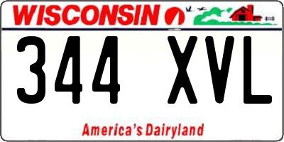WI license plate 344XVL