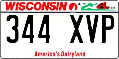 WI license plate 344XVP