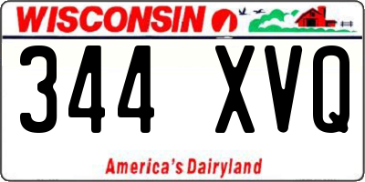 WI license plate 344XVQ