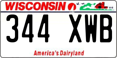 WI license plate 344XWB