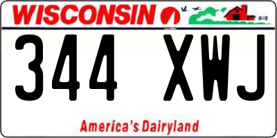 WI license plate 344XWJ