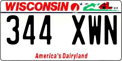 WI license plate 344XWN