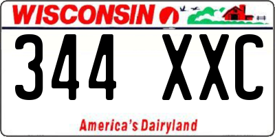 WI license plate 344XXC