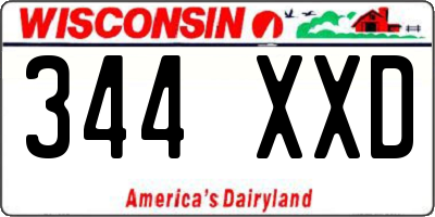 WI license plate 344XXD
