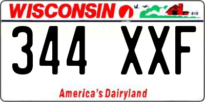 WI license plate 344XXF