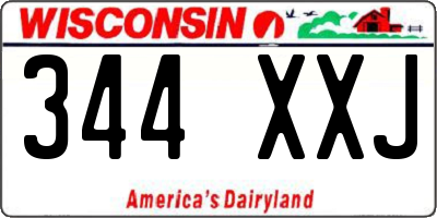 WI license plate 344XXJ