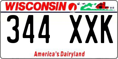 WI license plate 344XXK