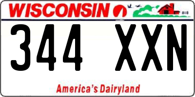 WI license plate 344XXN