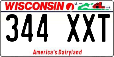 WI license plate 344XXT