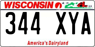 WI license plate 344XYA