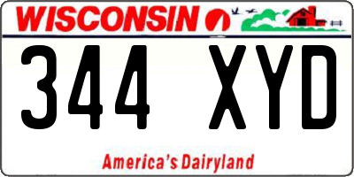 WI license plate 344XYD