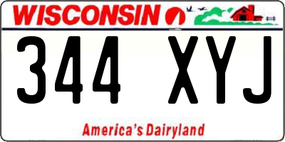 WI license plate 344XYJ