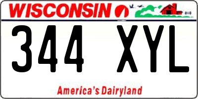 WI license plate 344XYL