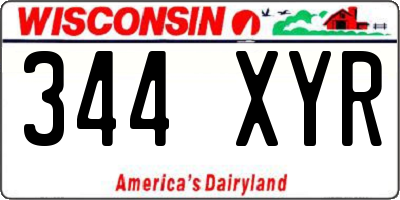 WI license plate 344XYR