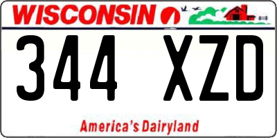 WI license plate 344XZD