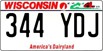 WI license plate 344YDJ