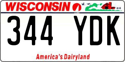 WI license plate 344YDK
