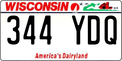 WI license plate 344YDQ