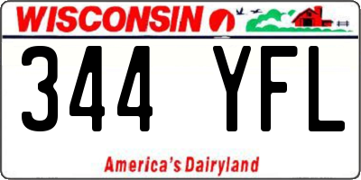 WI license plate 344YFL