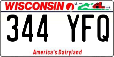 WI license plate 344YFQ